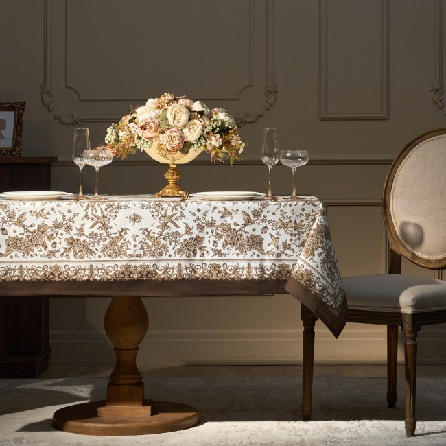 Скатерть " royal garden" 140х180см ,белый ,100% хлопок ,твил с пропиткой Lefard (850-754-2)