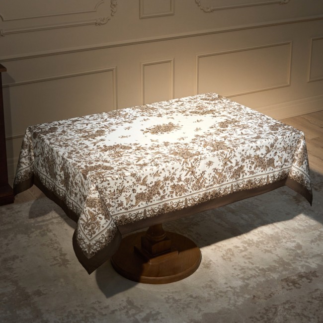 Скатерть " royal garden" 140х180см ,белый ,100% хлопок ,твил с пропиткой Lefard (850-754-2)