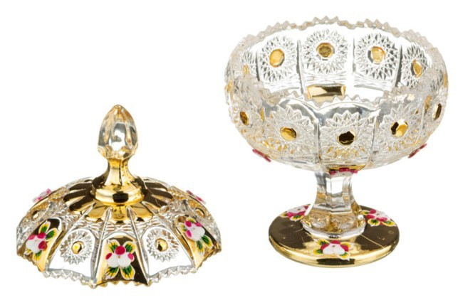 Конфетница с крышкой "lefard gold glass" диаметр=11 см. высота=18,5 см. Lefard (195-110) Конфетница с крышкой "lefard gold glass" диаметр=11 см. высота=18,5 см. Lefard (195-110)