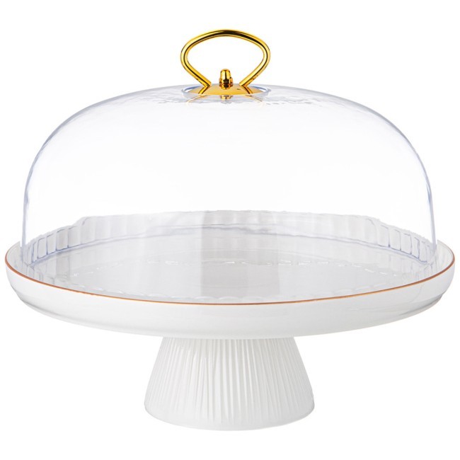 Тортовница lefard "herbal" на ножке 28*23,5 см с пластиковой крышкой Lefard (42-490)