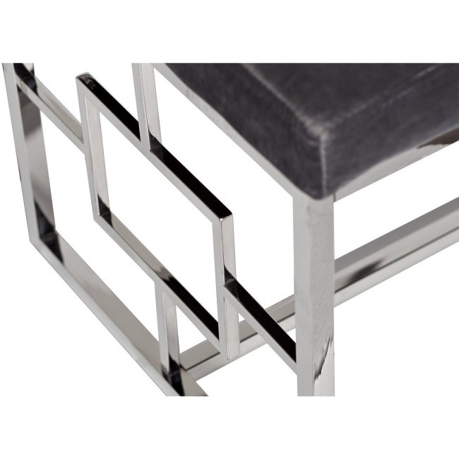 Банкетка серый велюр/хром 99*45,5*46см (TT-00001335) Банкетка серый велюр/хром 99*45,5*46см (TT-00001335)