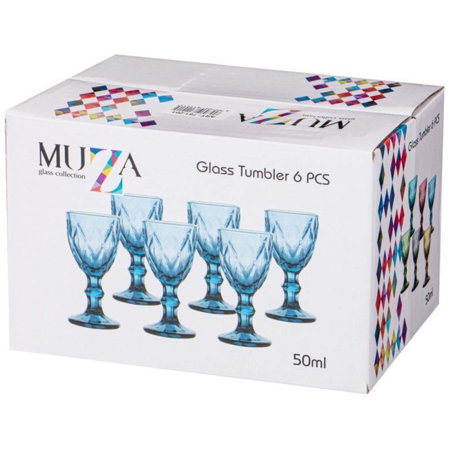 Набор рюмок "ромбо" из 6шт. серия "muza color" 50мл. / в=10,5 см Lefard (781-201)