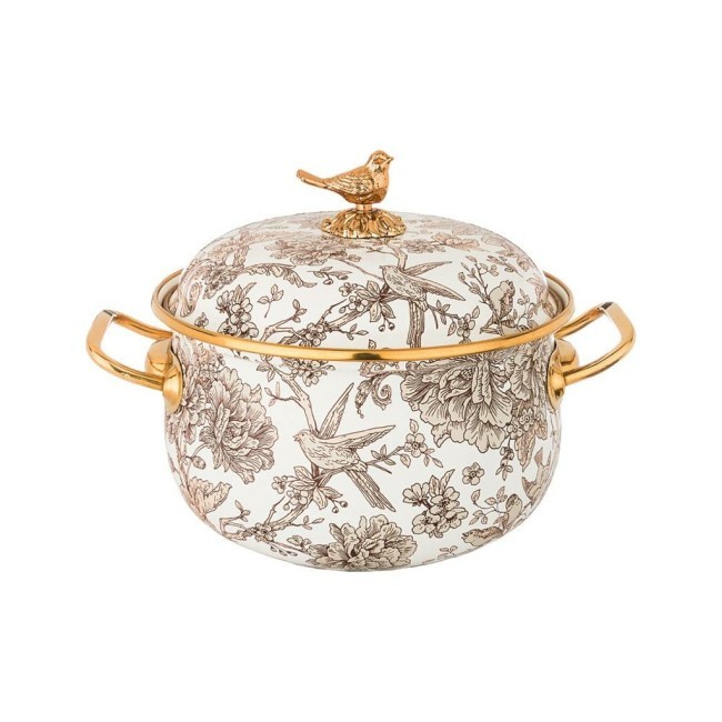 Кастрюля эмалированная agness с крышкой, серия royal garden 2,1л, диа.16см подходит для индукцион.пл Agness (950-081)