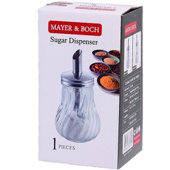 Сахарница с дозатором 230мл стекло/нерж Mayer&Boch (40475)