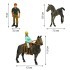 Набор фигурок животных  серии "Мир лошадей": Конюшня игрушка, лошадь с жеребенком, фермер, наездница, инвентарь -  22 предмета (MM214-362)