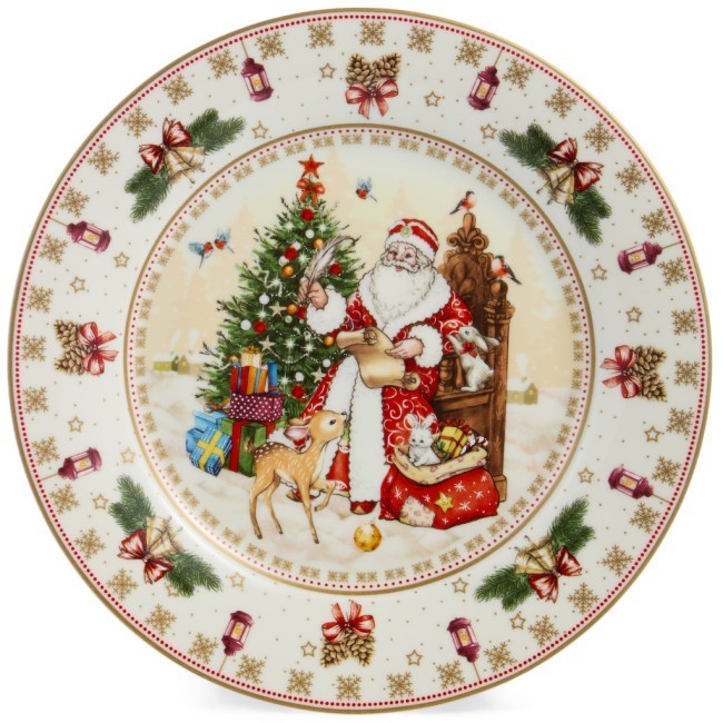 Тарелка закусочная lefard "дед мороз" 20,5 см Lefard (85-1722) Тарелка закусочная lefard "дед мороз" 20,5 см Lefard (85-1722)