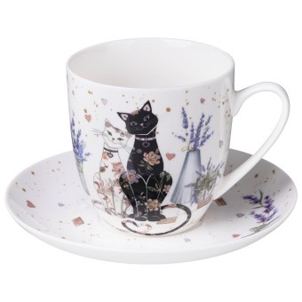 Чайная пара lefard "лавандовые коты" 350 мл Lefard (425-174)