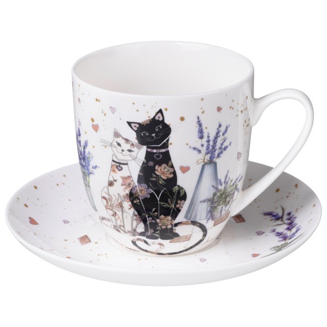 Чайная пара lefard "лавандовые коты" 350 мл Lefard (425-174)