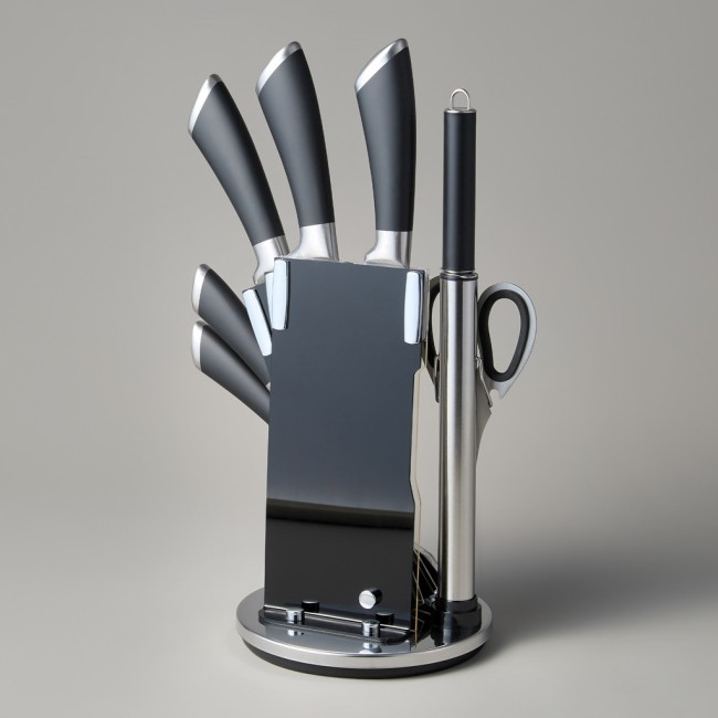 Набор ножей agness нжс на пластиковой вращающейся подставке 8 пр. Agness (911-500) Набор ножей agness нжс на пластиковой вращающейся подставке 8 пр. Agness (911-500)