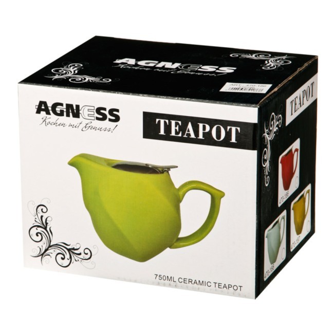 Заварочный чайник 750 мл. белый Agness (470-188)