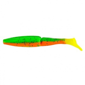 Виброхвост Helios Guru 4,0"/10,16 см, цвет Pepper Green & Orange LT 7 шт HS-30-032 (77637)