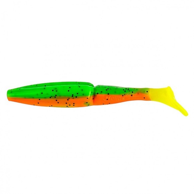 Виброхвост Helios Guru 4,0"/10,16 см, цвет Pepper Green & Orange LT 7 шт HS-30-032 (77637)