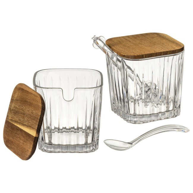 Набор банок "nature" для меда/сахара с палочкой/ложкой 300 мл/2 шт Lefard (691-166)