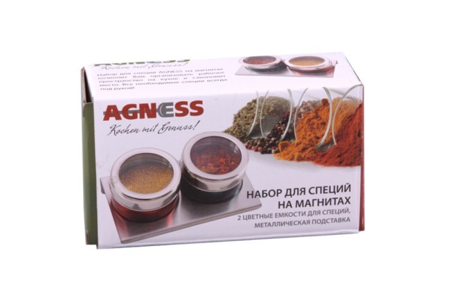 Набор для специй agness 3 пр. на магнитах, в т.ч. метал.подставка Agness (912-007) Набор для специй agness 3 пр. на магнитах, в т.ч. метал.подставка Agness (912-007)