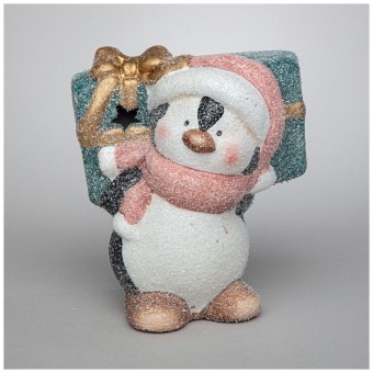 Фигурка "пингвин с подарками" с led-подсветкой 12*8*13 см Lefard (248-161)