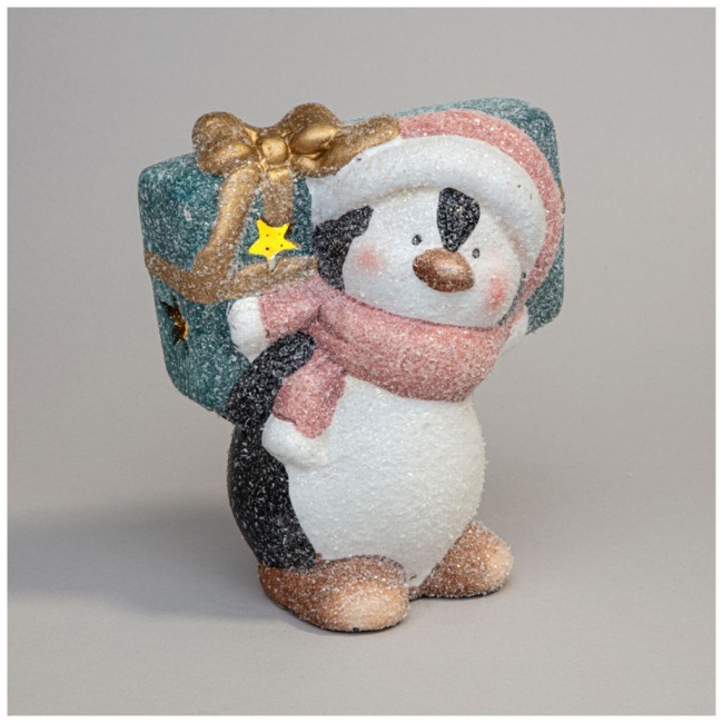 Фигурка "пингвин с подарками" с led-подсветкой 12*8*13 см Lefard (248-161)