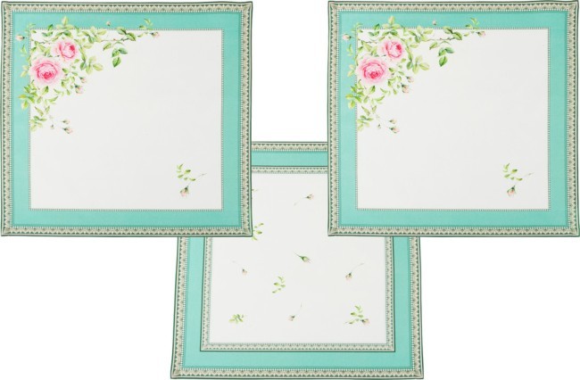 Набор салфеток из 3 шт. "гарден" 40*40 см. бирюза, 100% хлопок, твил SANTALINO (850-701-8) Набор салфеток из 3 шт. "гарден" 40*40 см. бирюза, 100% хлопок, твил SANTALINO (850-701-8)