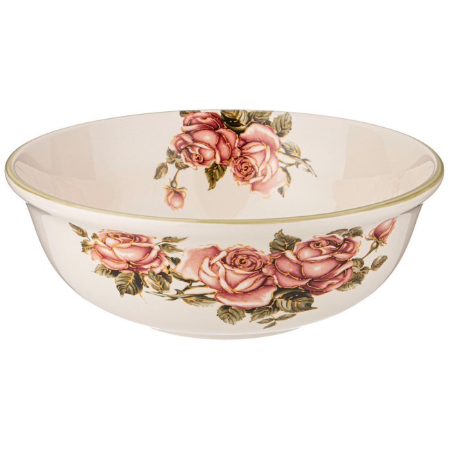 Салатник "корейская роза" 21,5*21,5 см. высота=7,5 см. / 1350 мл. Agness (358-1996)