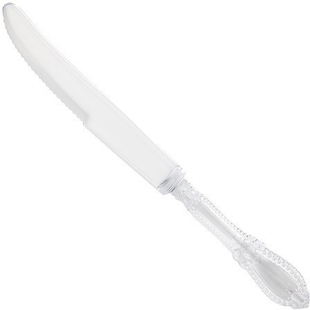 Нож столовый прозрачный, 10шт МВ (14209)