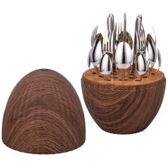 Набор столовых приборов на пластиковой подставке, 24пр Agness (933-204)