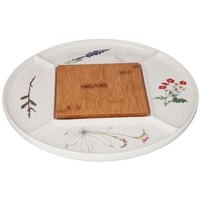 Менажница 5 секций bronco "meadow" 32,5*32,5*2см с дерев. доской 15*15*1см Bronco (474-138) Менажница 5 секций bronco "meadow" 32,5*32,5*2см с дерев. доской 15*15*1см Bronco (474-138)