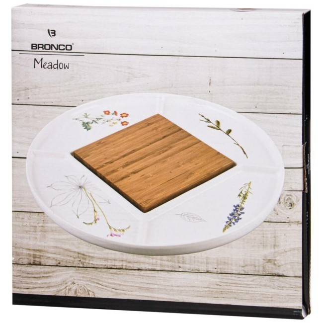 Менажница 5 секций bronco "meadow" 32,5*32,5*2см с дерев. доской 15*15*1см Bronco (474-138) Менажница 5 секций bronco "meadow" 32,5*32,5*2см с дерев. доской 15*15*1см Bronco (474-138)