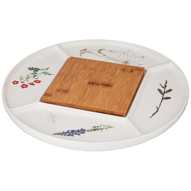 Менажница 5 секций bronco "meadow" 32,5*32,5*2см с дерев. доской 15*15*1см Bronco (474-138) Менажница 5 секций bronco "meadow" 32,5*32,5*2см с дерев. доской 15*15*1см Bronco (474-138)