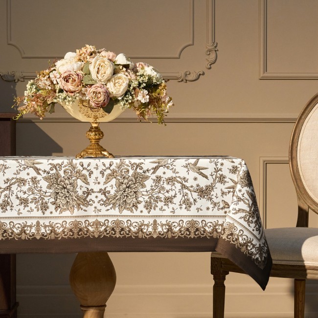 Скатерть " royal garden" 110х140см ,белый ,100% хлопок ,твил с пропиткой Lefard (850-754-20) Скатерть " royal garden" 110х140см ,белый ,100% хлопок ,твил с пропиткой Lefard (850-754-20)