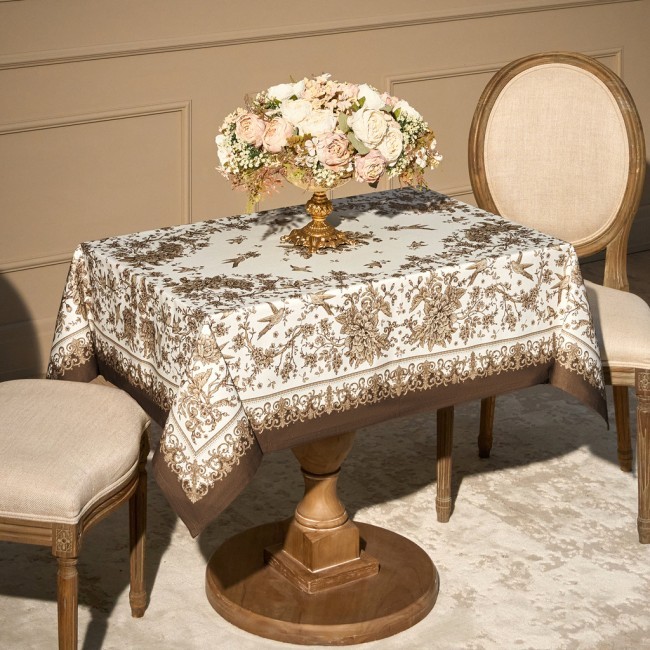 Скатерть " royal garden" 110х140см ,белый ,100% хлопок ,твил с пропиткой Lefard (850-754-20) Скатерть " royal garden" 110х140см ,белый ,100% хлопок ,твил с пропиткой Lefard (850-754-20)