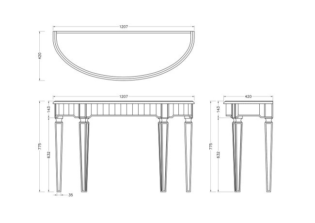 Консоль зеркальная 120*42*78см (TT-00003638) Консоль зеркальная 120*42*78см (TT-00003638)