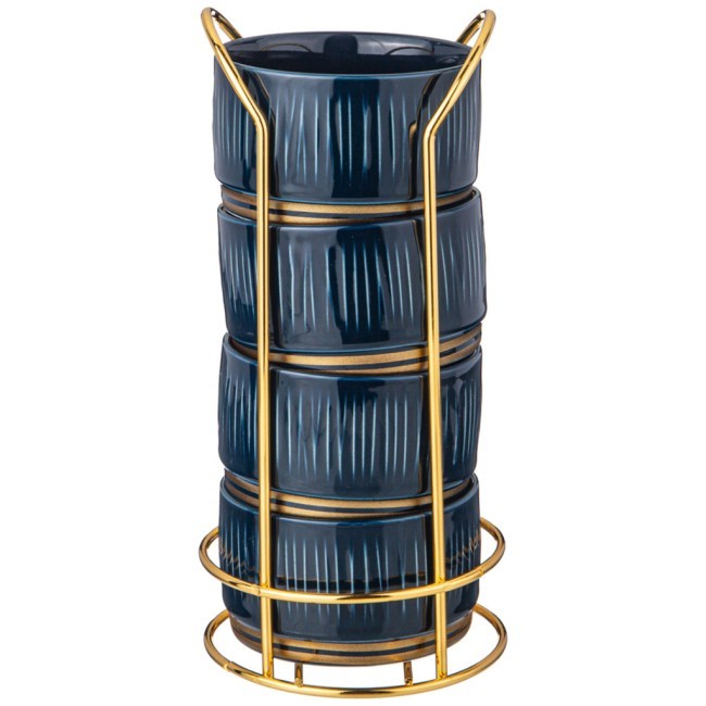 Набор салатников lefard "herbal" на металл. подставке 4 шт. 9*5 см 230 мл синий Lefard (42-499) Набор салатников lefard "herbal" на металл. подставке 4 шт. 9*5 см 230 мл синий Lefard (42-499)