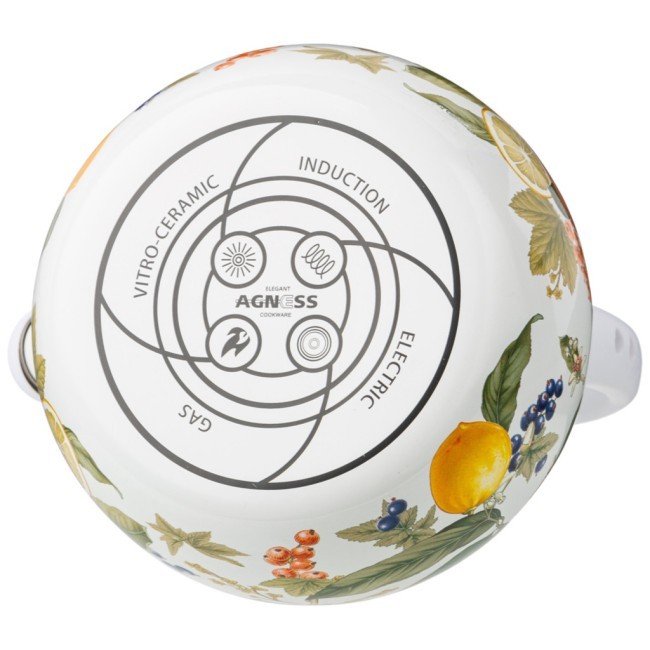 Чайник agness эмалированный со свистком серия "фруктовая корзина", 2,2л, индукционное дно Agness (934-589) Чайник agness эмалированный со свистком серия "фруктовая корзина", 2,2л, индукционное дно Agness (934-589)