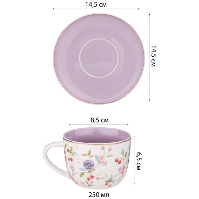 Чайный набор lefard "blossom" на 6 пер. 12 пр. 250 мл Lefard (165-525) Чайный набор lefard "blossom" на 6 пер. 12 пр. 250 мл Lefard (165-525)