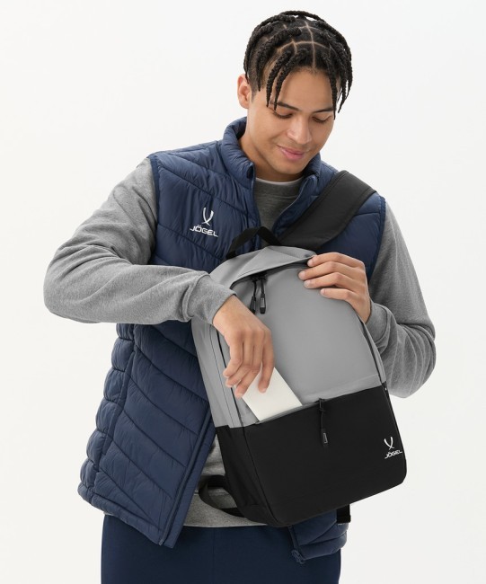 Рюкзак JOGEL ESSENTIAL Backpack, серый/черный (2115631)