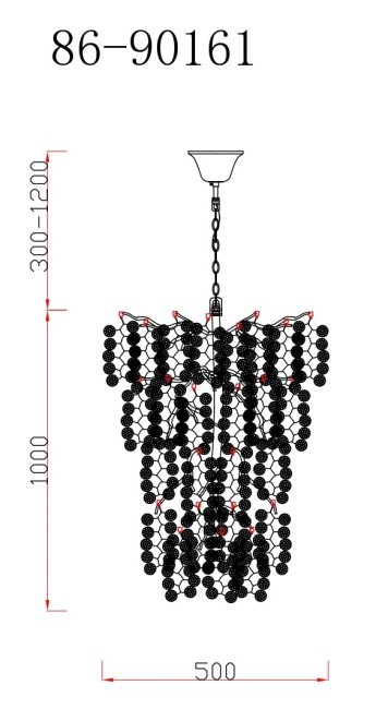 Люстра каскадная Neve золото d50*h100см (TT-00012892)