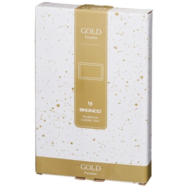 Блюдо прямоугольное bronco "gold" 30*20,5*2,5 см Bronco (263-1084)