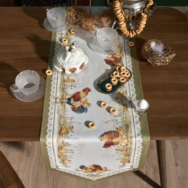 Дорожка "золотая курочка" 45х215см, 100% хлопок, твил Lefard (850-767-31) Дорожка "золотая курочка" 45х215см, 100% хлопок, твил Lefard (850-767-31)