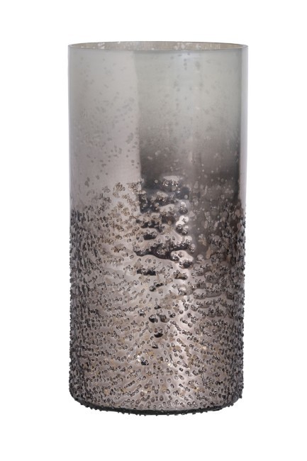Ваза стекл. серо-золотистая 25*13*13см (TT-00008318)