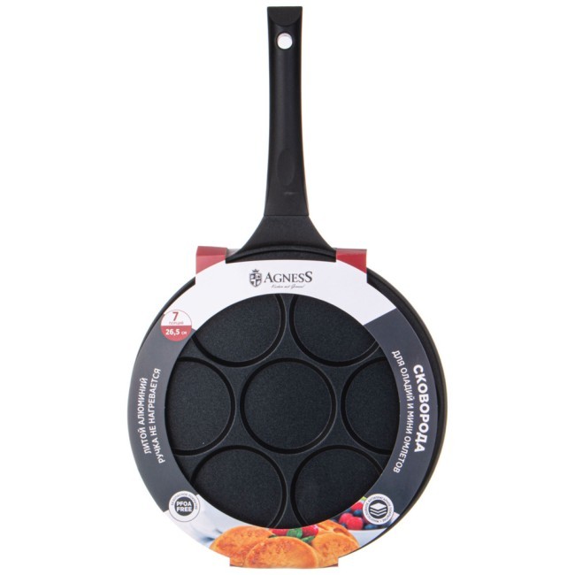 Сковорода agness для оладий с антипригар.покрытием диаметр=26.5 см. Agness (932-026) Сковорода agness для оладий с антипригар.покрытием диаметр=26.5 см. Agness (932-026)