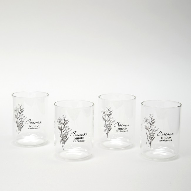 Набор стаканов "счастье" из 4-х шт. 360 мл Agness (887-284)