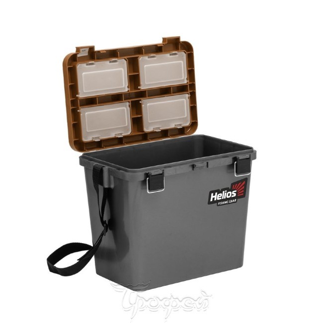 Ящик рыболовный зимний Helios односекционный 19л серый/золото (HS-IB-19-GGo-1) (70117) Ящик рыболовный зимний Helios односекционный 19л серый/золото (HS-IB-19-GGo-1) (70117)