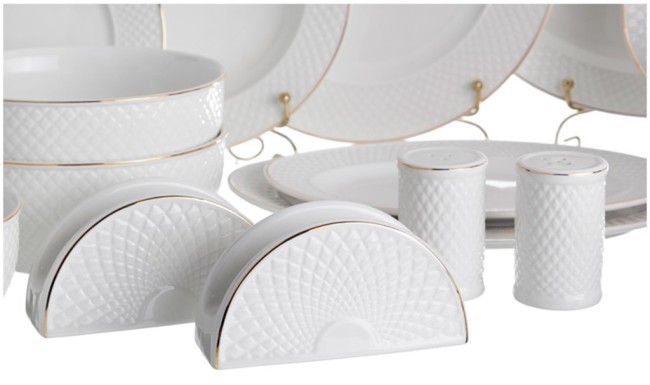 Сервиз чайно-столовый lefard "диаманд голд" на 12 пер. 101 пр. Lefard (359-323)