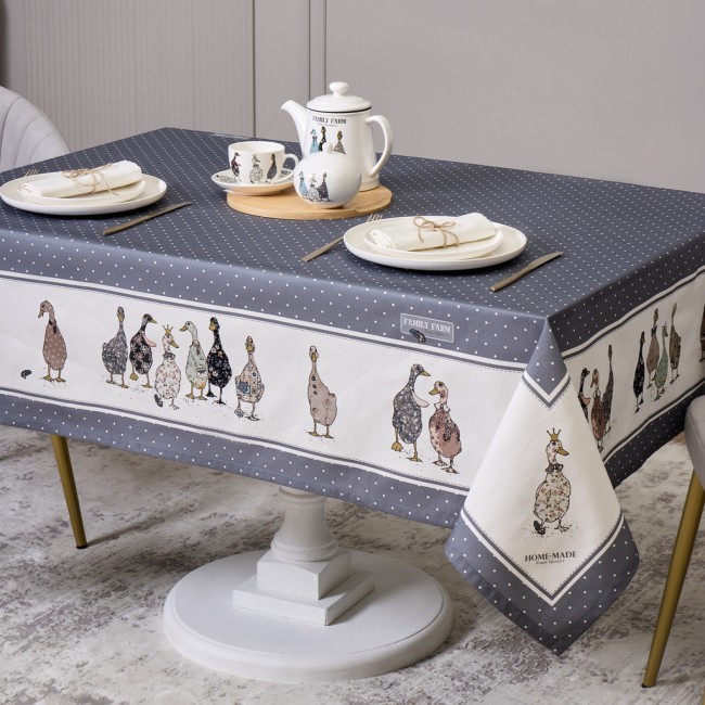 Скатерть "family farm" 140х180см , 100% хлопок, графит, твил, пропитка Lefard (850-747-2) Скатерть "family farm" 140х180см , 100% хлопок, графит, твил, пропитка Lefard (850-747-2)