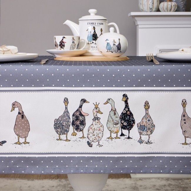 Скатерть "family farm" 140х180см , 100% хлопок, графит, твил, пропитка Lefard (850-747-2)