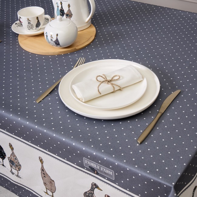 Скатерть "family farm" 140х180см , 100% хлопок, графит, твил, пропитка Lefard (850-747-2)