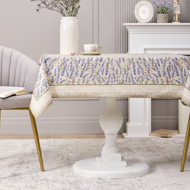 Скатерть "душа прованса" 110х140см ,бежевый, 100% хлопок,твил с пропиткой Lefard (850-735-20)