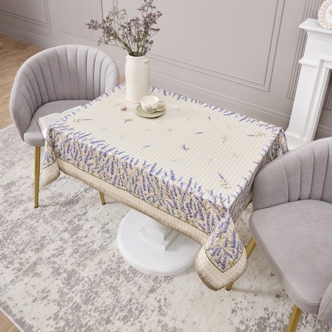 Скатерть "душа прованса" 110х140см ,бежевый, 100% хлопок,твил с пропиткой Lefard (850-735-20)