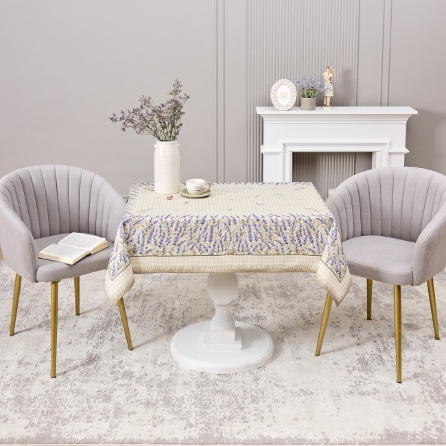 Скатерть "душа прованса" 110х140см ,бежевый, 100% хлопок,твил с пропиткой Lefard (850-735-20)