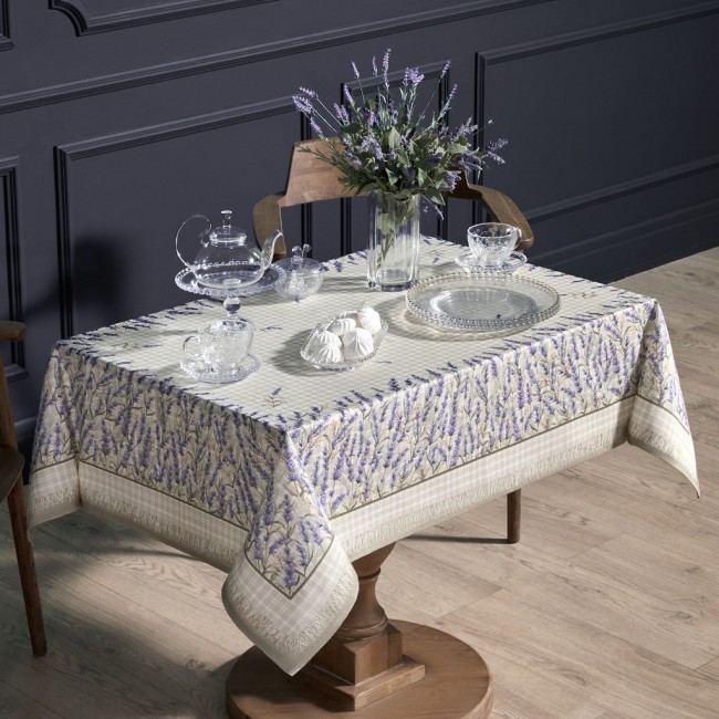 Скатерть "душа прованса" 110х140см ,бежевый, 100% хлопок,твил с пропиткой Lefard (850-735-20)