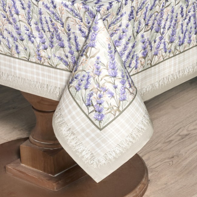 Скатерть "душа прованса" 110х140см ,бежевый, 100% хлопок,твил с пропиткой Lefard (850-735-20)